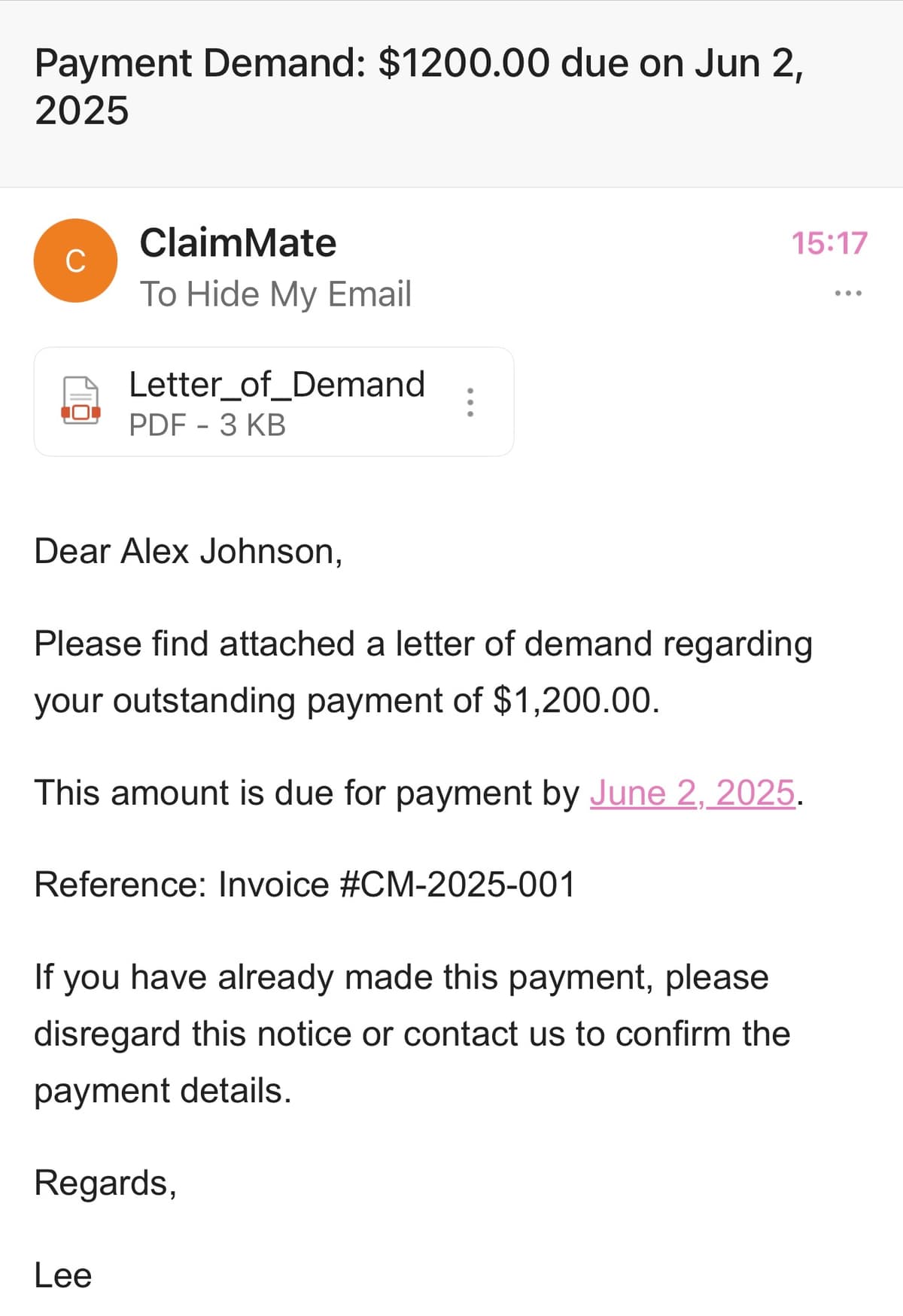 Professional Email Notification System - Automated debt collection communication